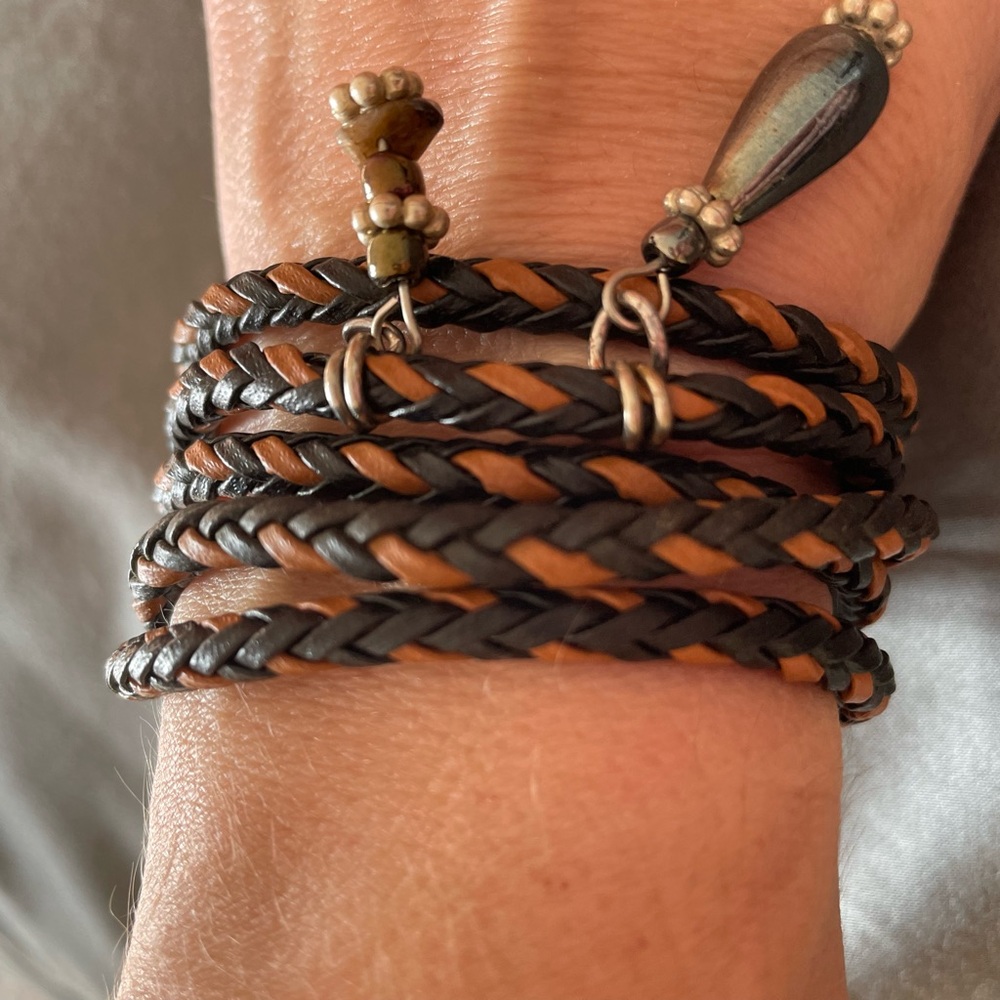 Braided Bracelets with dangling charms